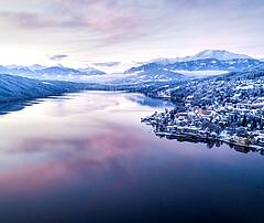 Millstätter See Panorama im Winter